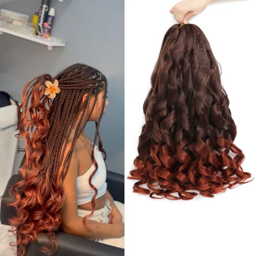 Pelo para trenzas africanas onduladas French Curl preestirado, extensiones 1B/350 de 22 pulgadas