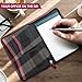 Godery Padfolio/Portfolio, Leather Zippered Padfolio Portfolio Binder 5 x 8 Legal Writing Pad, Professional Business Portfolio for Men & Women, Card Holder, Notepad Clipboard Holder (Red)