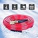 Hromee 1/4-Inch x 50 Feet Polyurethane Air Hose with Bend Restrictors PU Compressor Hose with 1/4