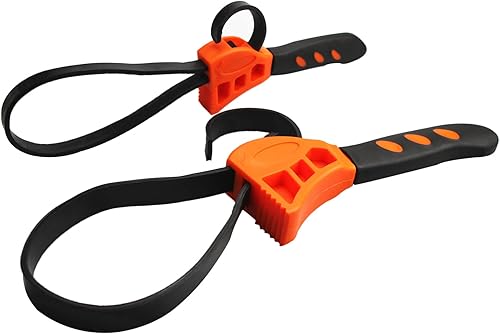 Miniatura 3 de Juego de 2 llaves de filtro de aceite, herramientas de reparación de automóviles, llave de tubo para abridores de tarros, juego de llaves de correa