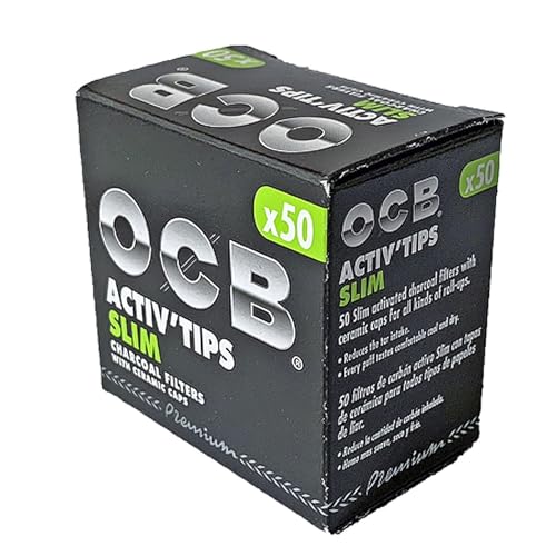 OCB 150 x Activ Tips Slim Aktivkohlefilter 7mm 3x50er Filtertips