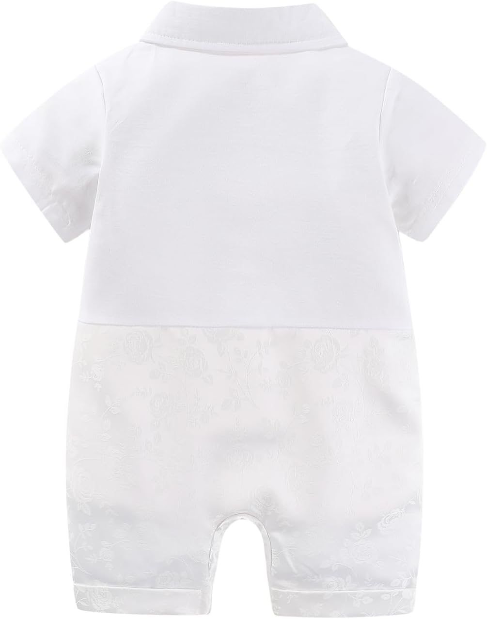 Hresadio Baby Boy Gentleman Romper with Bow Tie Newborn Tuxedo Jumpsuit Baby Formal Outfits Clothes 0-18 Months - Image 2