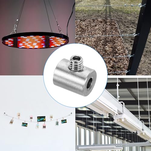 PATIKIL Conjunto de clipes de corda de fio com furo de 5 mm, conjunto de 15 grampos de cabo de bloqu