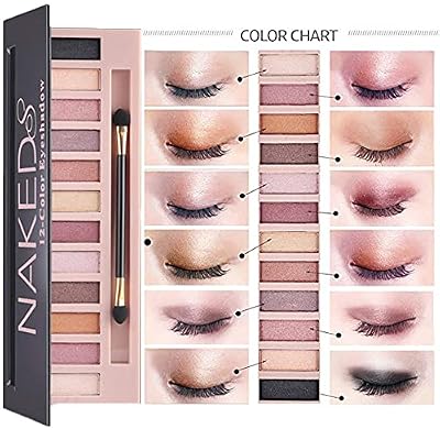 All in One Makeup Kit for Women Full Kit 12 Color Shimmer Eyeshadow Palette, Buff Beige Foundation, Liquid Lipsticks, Face Primer, Brow Soap, Winged Eyeliner Stamp, Makeup Brush & Sponges Gift Set