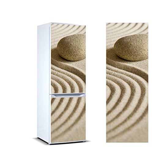 Oedim Vinylstickers voor koelkast, woestijnzand, verschillende afmetingen 185 x 60 cm, robuuste en eenvoudige sticker, decoratieve sticker in elegant design