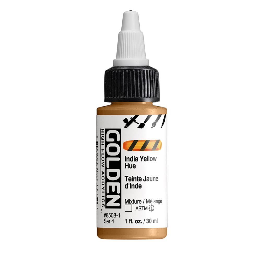 Golden : High Flow : Acrylic Paint : 30ml (1oz): India Yellow Hue : S4