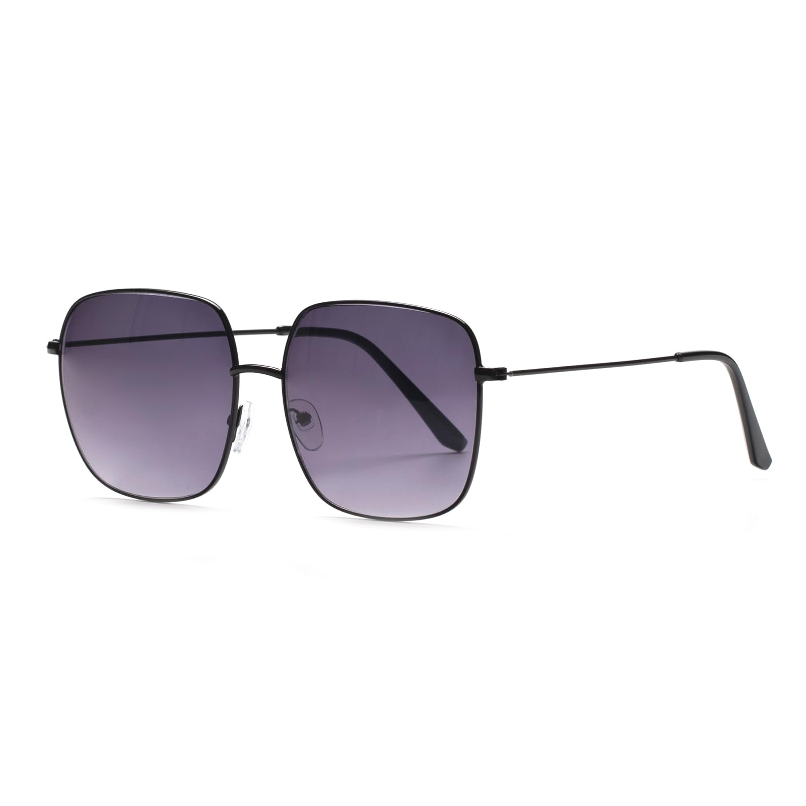 KAEOISFU Oversized Square Metal Reading Sunglasses Women, Large Tinted Reading Glasses, Fashion Big Frame Anti UV Sun Readers - Image 2