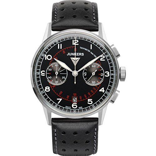 Preisvergleich Produktbild Junkers Herren Chronograph Quarz Uhr mit Leder Armband 69702