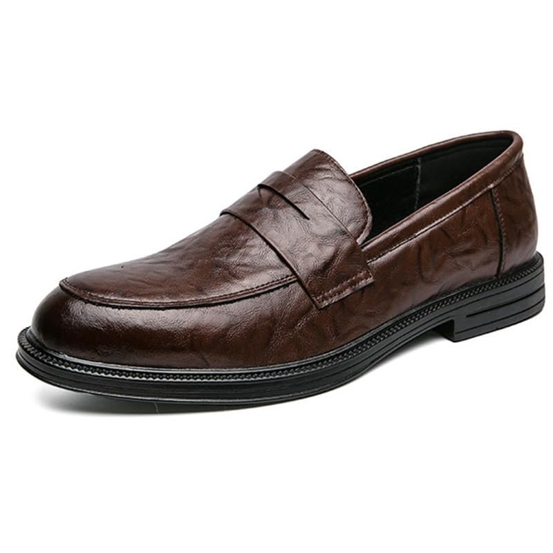 Men's Fashion Luxury Slip on Formal Business Oxford Shoes Mens Comfort Hand Stitched Business Formal Derby Shoes