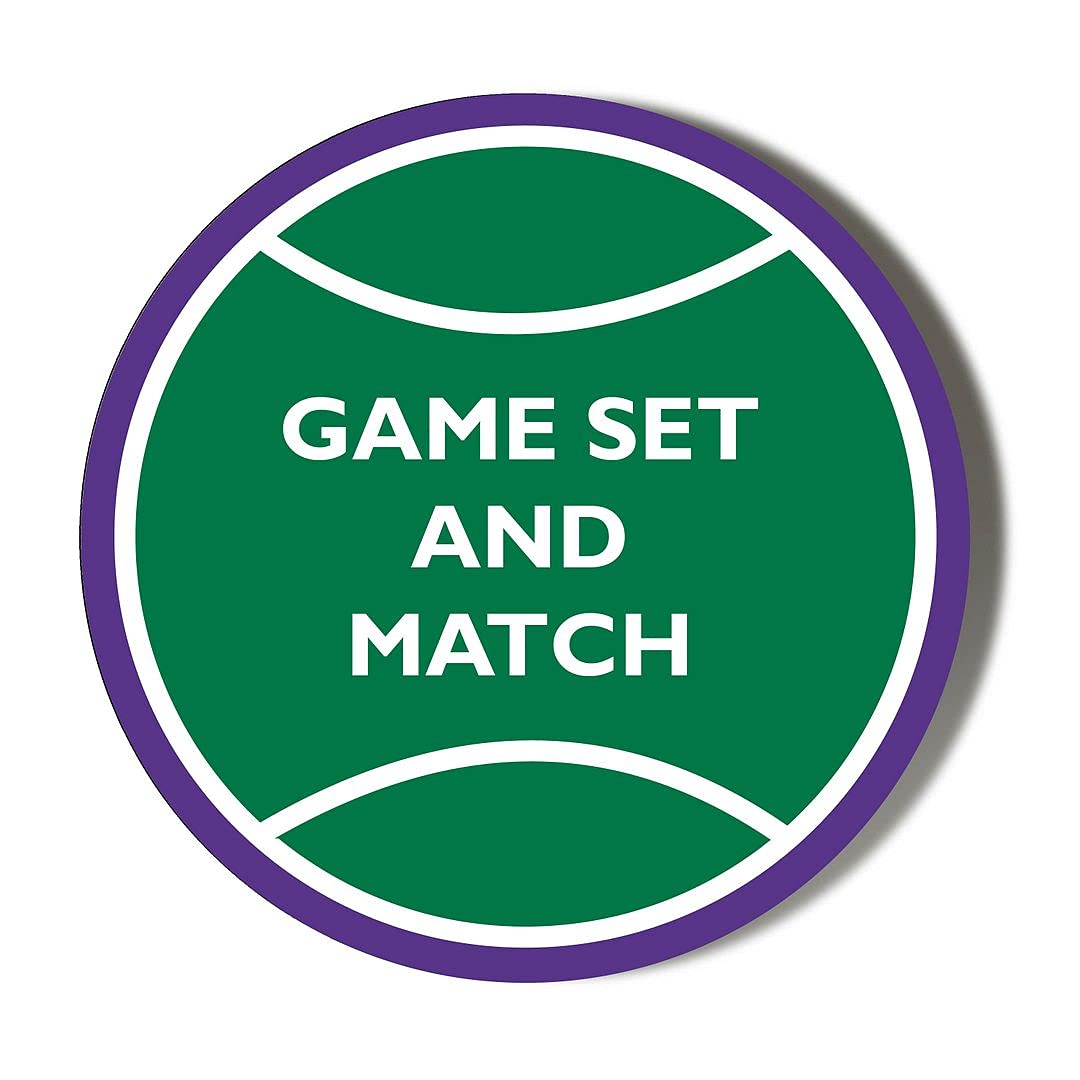 Gift Insanity Tennis Ball - Game Set And Match 6 X 70Mm Vinyl Stickers