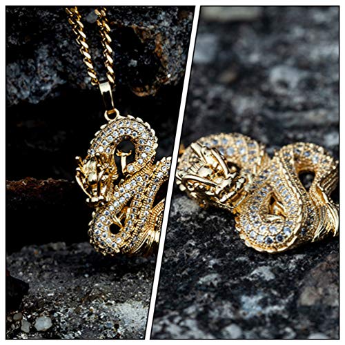 Holibanna Colar de dragão da China, colar de dragão memorial, colar de dragão, cremação, colar de ur