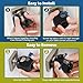 Door Knob Safety Cover for Toddlers (6 Pack) Hard-to-Remove Dual-Lock Door Handle Covers for Toddlers - Reusable Baby Proof Door Knob Locks - Installs Easily, No Tools Needed (Black)