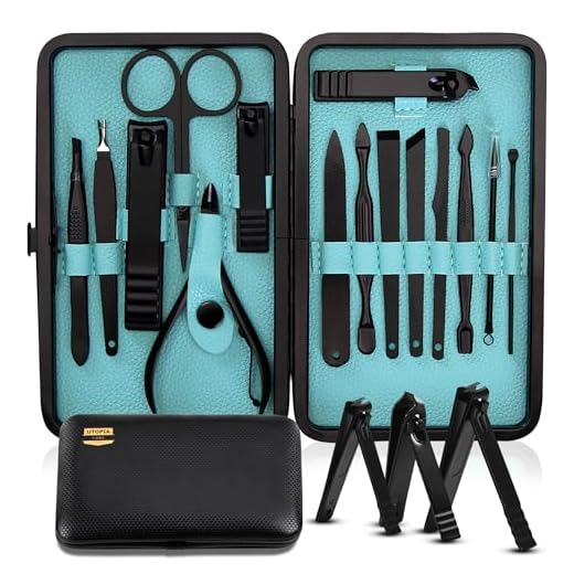 15-Piece Manicure Set for Women Men Nail Clippers Stainless Steel Manicure Kit - Portable Travel Grooming Kit - Facial, Cuticle and Nail Care