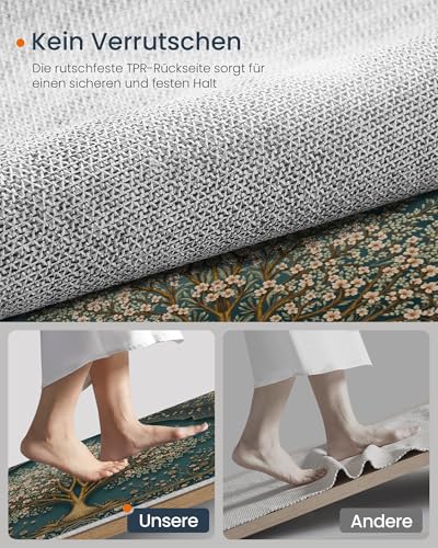 Tapis sarcelle lavable rond pour éliminer les taches du salon - 6