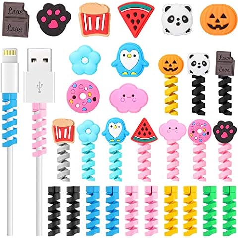 Frienda 30 Pcs Cute Cable Protectors Cover
