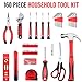 WINNER 160-Piece All-Purpose Household Tool Kit in Delicate Toolbox, Suitable for Both Male and Female, Great for Common Home Repairs, House DIY Project, Garage, Office, Housewarming and Birthday Gift