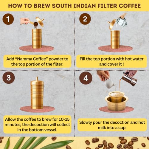 Image of Namma Coffee Chicory Blend Filter Coffee Powder | 60% Coffee & 40% Chicory | 500g Pouch | Authentic South Indian Filter Coffee | Freshly Roasted Coffee Powder