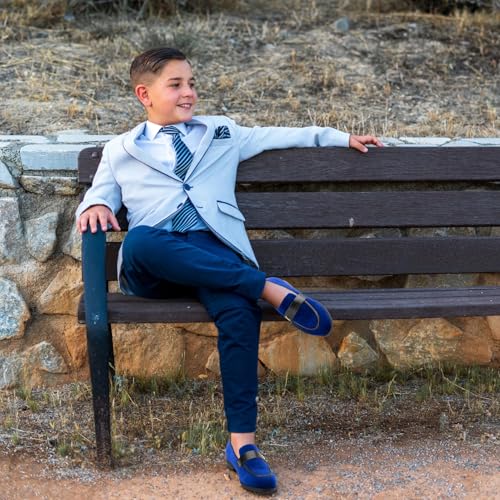 Image of JITAI Boys Dress Loafers for Weddings & School, Breathable Slip-On Leather Tuxedo Shoes, Toddler to Preteen