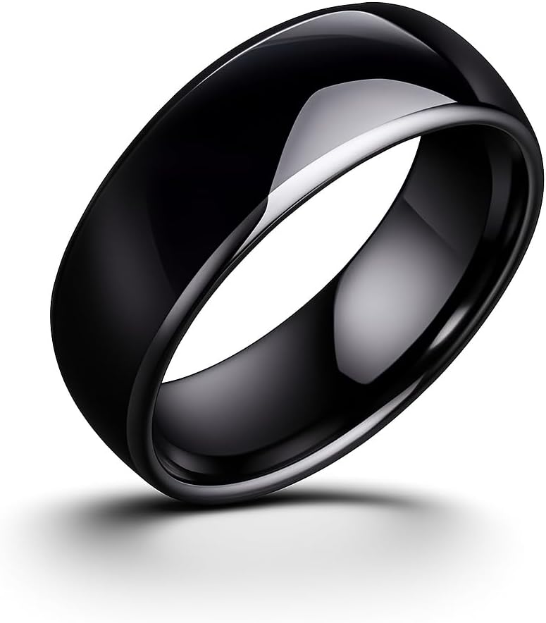 Keysy Rewritable RFID Ring 125kHz T5577 for Access-Control (Black, 6)