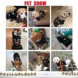 ABRRLO Hunde Kostüme Hundebekleidung Baumwolle Pullover feiern Weihnachten-Tag Winter Mantel Strickpullover Haustier Hund Pullover Haustier Kostüm Fashion Urlaub Party Geschenk (M, KitzE)