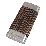 Personalized Visol Terran Ebony Wood & Stainless Steel Cigar Case - Large Ring Gauge Cigars