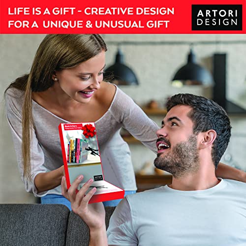 Artori Design Book Ends To Hold Books Heavy Duty - Hidden Metal Bookends For Shelves Desk Or Countertop - Bookend Book Holder For Home Decorative - Gift For Book Lovers And Home Décor (Book&Hero) #TOP5