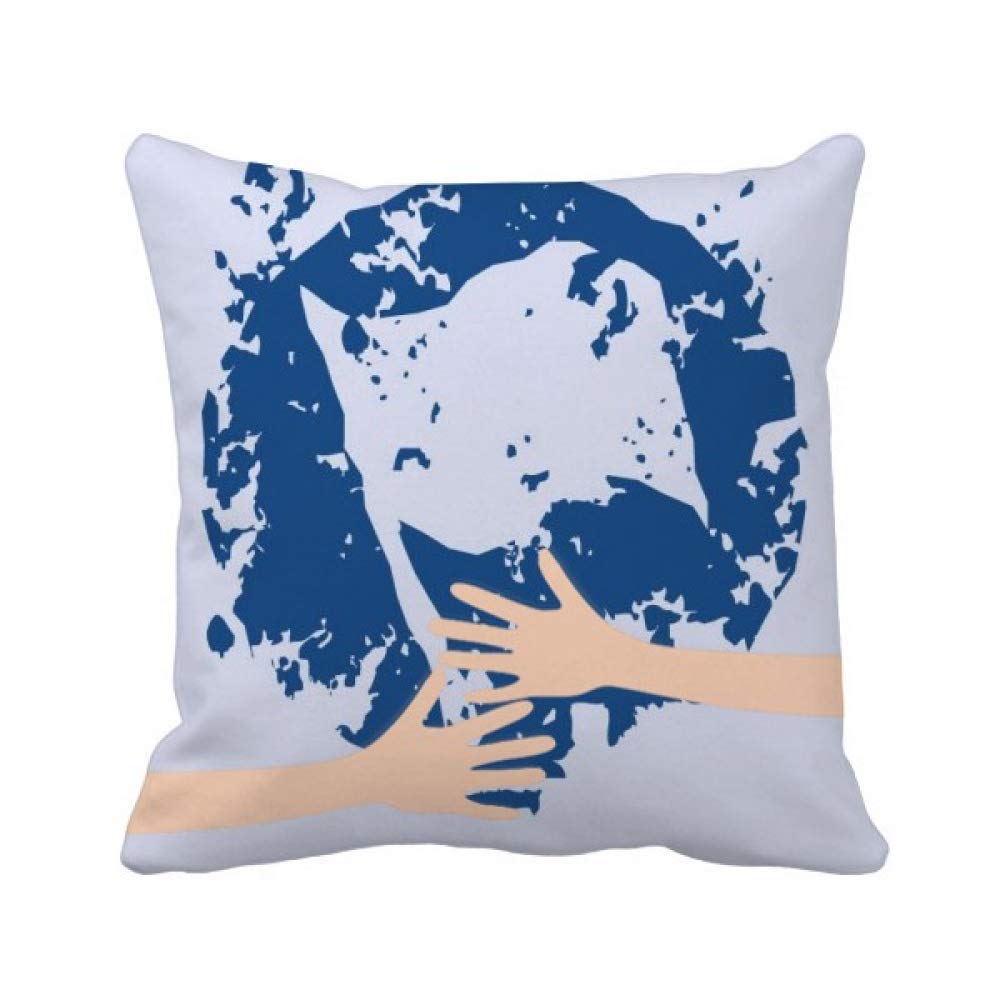 Coussin de Couvrir Bleu Rond pour une Ambiance Salon Cocooning