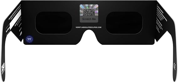 Solar Eclipse Glasses ISO 12312-2 & CE Certified – Safe Solar Viewing for Direct Sun & August 2026 Eclipse | Paper Cardboard Frame, Made in EU | For Kids & Adults