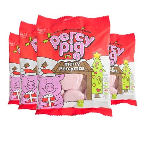 Percy Pig Merry Percymas Fruit Gums, 170g, Christmas Edition (4 Pack)