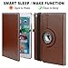 Case for iPad 9th Generation(2021)/ 2020 iPad 8th Generation/ 2019 iPad 7th Generation for 10.2 Inch iPad Case Covers, 360 Degree Rotating Protective iPad Case with Sleep Function (Brown)