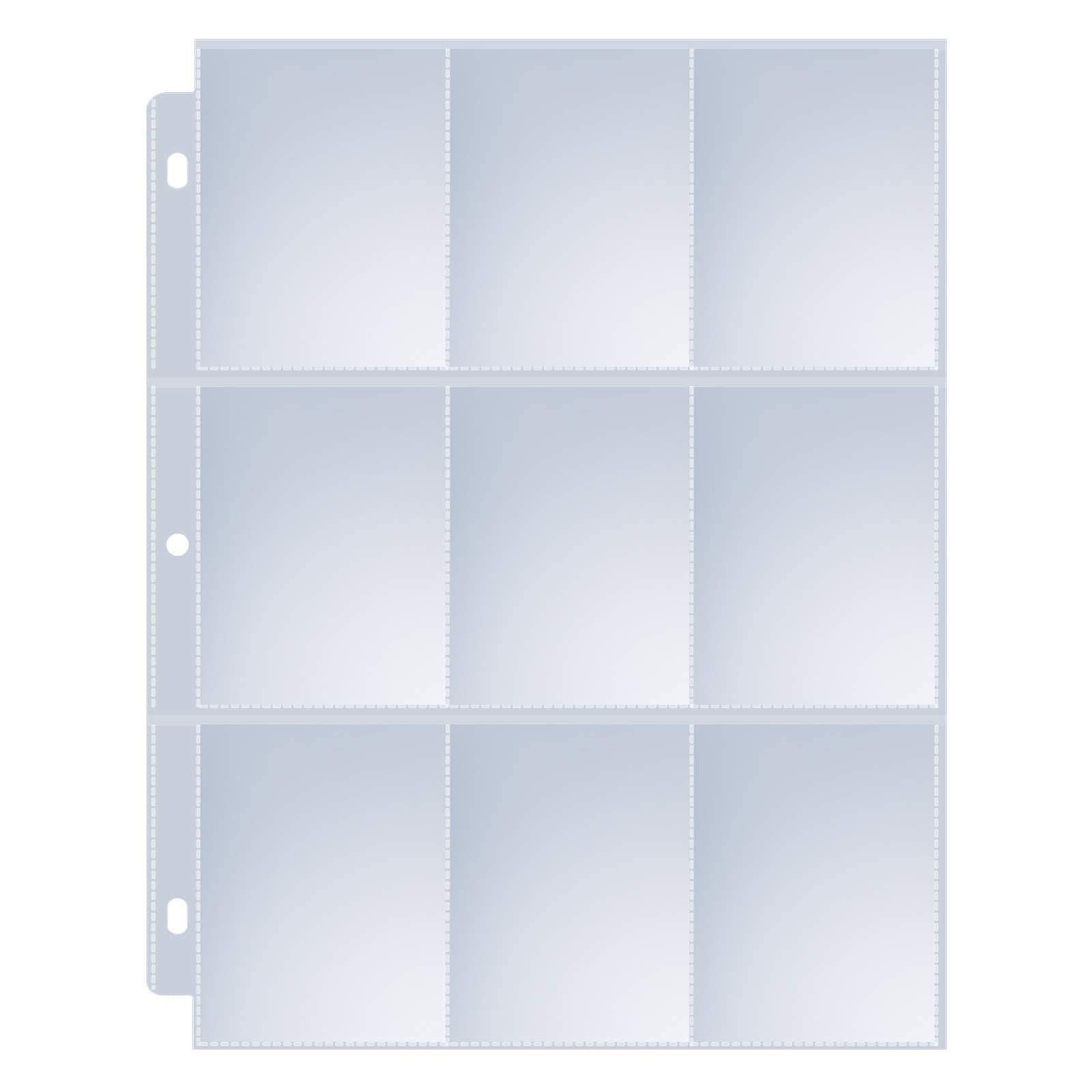 36 Pack 9 Pocket Page Protectors, Sooez Trading Card Sleeves for 3 Ring Binder, Baseball Cards Holder, Protective Pages Sheets for Binders Album, Fit for YuGiOh, MTG, Game, Business & Sports Cards
