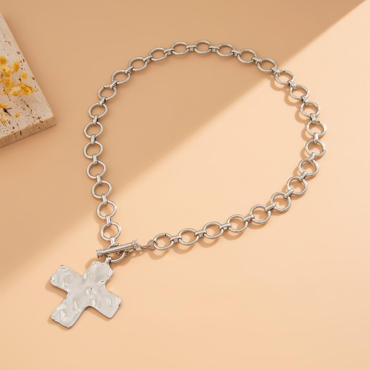 Punk Irregular Liquid Metal Clavicle Necklace for Women.Chunky Geometric Metallic Choker Necklace Grunge Jewelry image 4