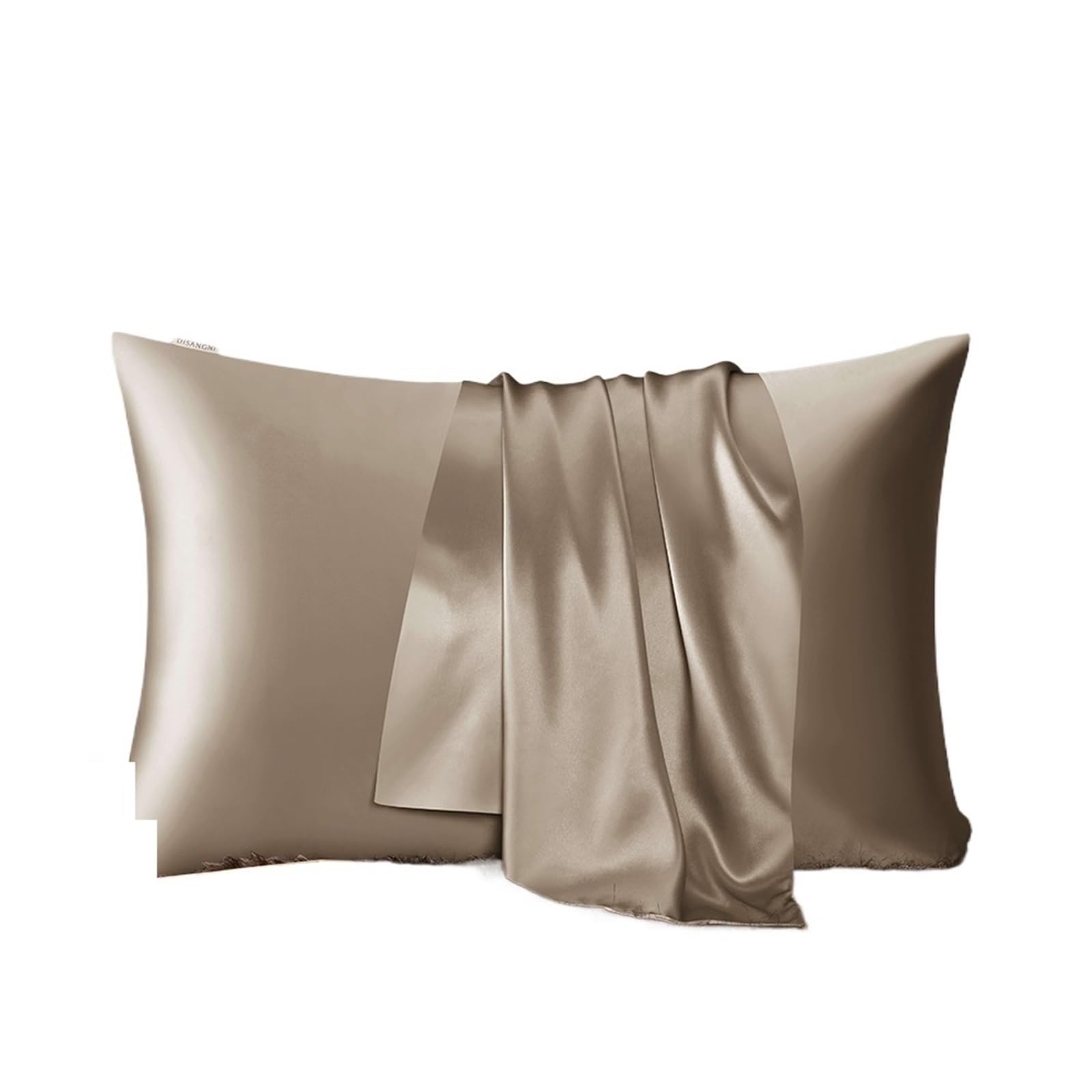 Silk Pillowcase Mulberry Silk Pillowcase For Hair And Skin Invisible Zipper Design(Coffee color,50x75cm)