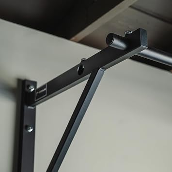 Titan Fitness Adjustable Depth 52 Wall Mounted Pull Up Bar, 14 or 22 From Wall, Rated 400 LB, Home or Garage Gym Chin Up Workout Training Station, Upper Body Workout