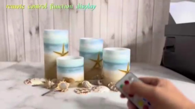 Image of Patriotic American Flag LED Candles with Remote Timer Color Changing Control for July 4th Independence Memorial Day Decoration Set of 4 Flameless LED Candles