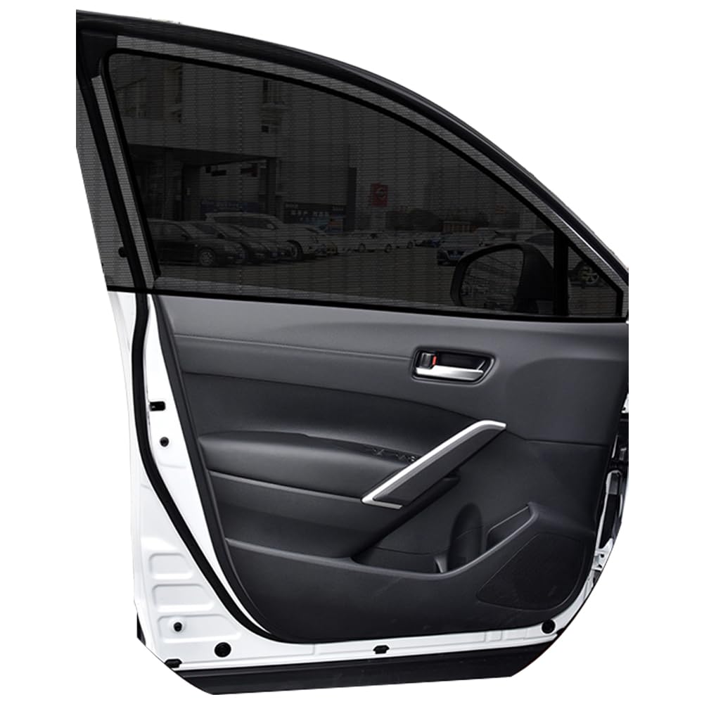 Car Window Shade,2 Pack Stretchy Mesh Car Window Screen Sun Shade Mosquito Net Cover Fit for Cars SUVs, Anti-Sun Glare, Reduce UV Rays,Privacy Protection(2Packs Rear Window)