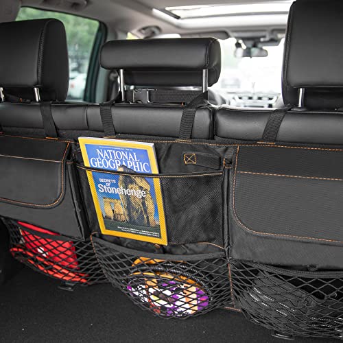 Marksign Deluxe Trunk Organizer With 3 Mesh Pockets, High-Elasticity Mesh Pockets For Balls, Top Flap Pockets For Kids And Pets, Reinforced Never-Sag Design… #TOP3