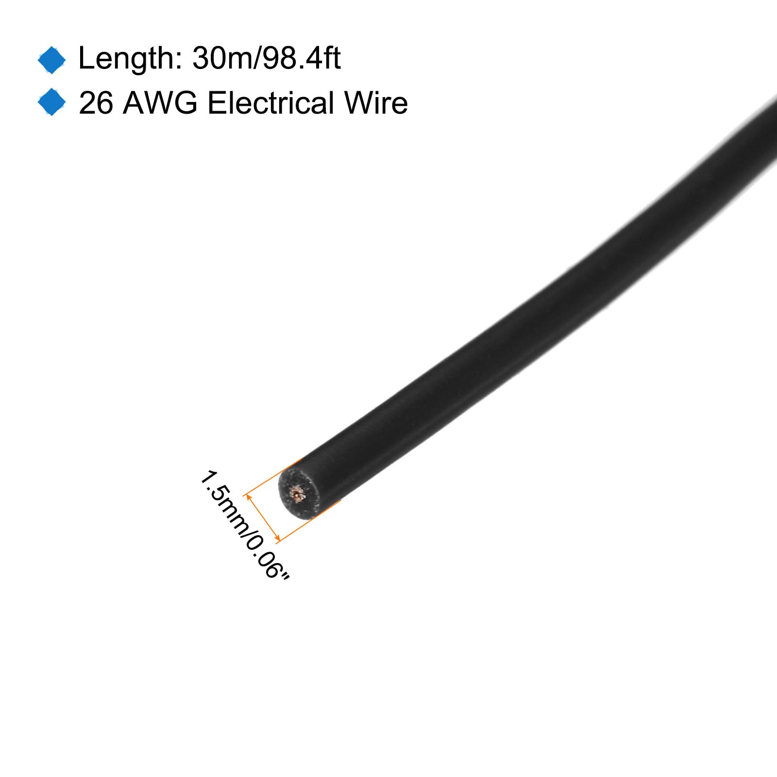 LEADTOPS 20 M 22AWG 65.5FT Verlengdraad Vertind Koper 2 Geleiders Koord