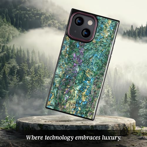 Image of COCOMII Rectangle for iPhone 14 /13 Case, Aurora Abalone Shell