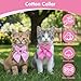 SynHHergyx 2 Pack Pink Cat Collar with Bow, Cute Cat Collar Breakaway with Bells, Pink Bowtie for Girl Cats, Cute Small Kitten Collars with Removable Safety Bowtie