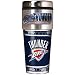 NBA Metallic Travel Tumbler, Stainless Steel and Black Vinyl, 16-Ounce
