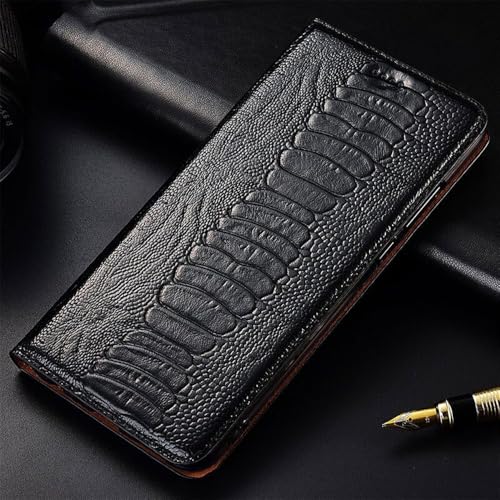 Housse Samsung Galaxy Note 20 cuir véritable noir anti-choc et porte-carte