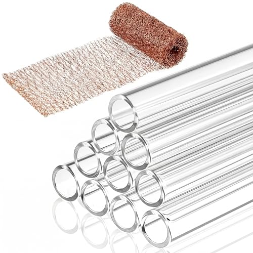 Image of 10 Pcs Glass Pipe 4 Inch Borosilicate Glass Tube Blowing Set