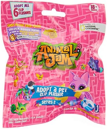 Animal Jam Adopt A PET Series 2 Clip ON PLUSHIE 5 Sealed Packs