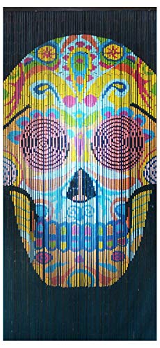 Beaded String Natural Wood Beaded Curtain-90 Strands-Boho Door Beads-Bohemian Doorway