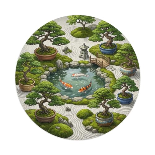 Plaque Métal Déco Jardin Bonsaï Miniature Koï