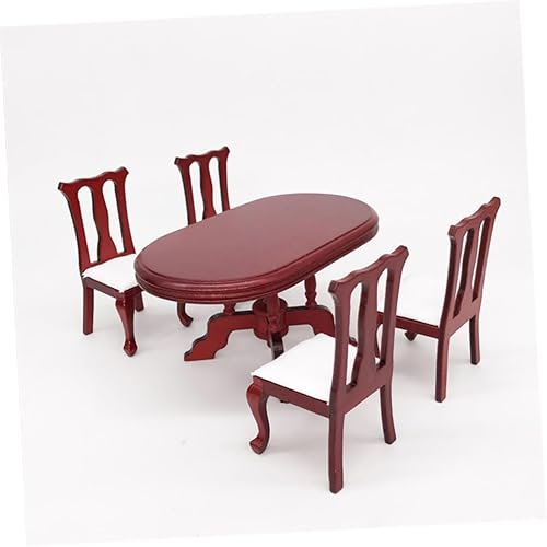 Miniatura 2 de TOYANDONA Muebles para casa de muñecas, 1 juego de muebles para casa de muñecas, muebles de madera para casa mini, muebles de casa, mini adornos