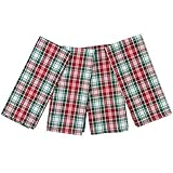 Serafina Home Christmas Kitchen Towels- Set of 4 100% Cotton - 25 x 15 Holiday Plaid Red Green White with Easy Hang Fabric Loops