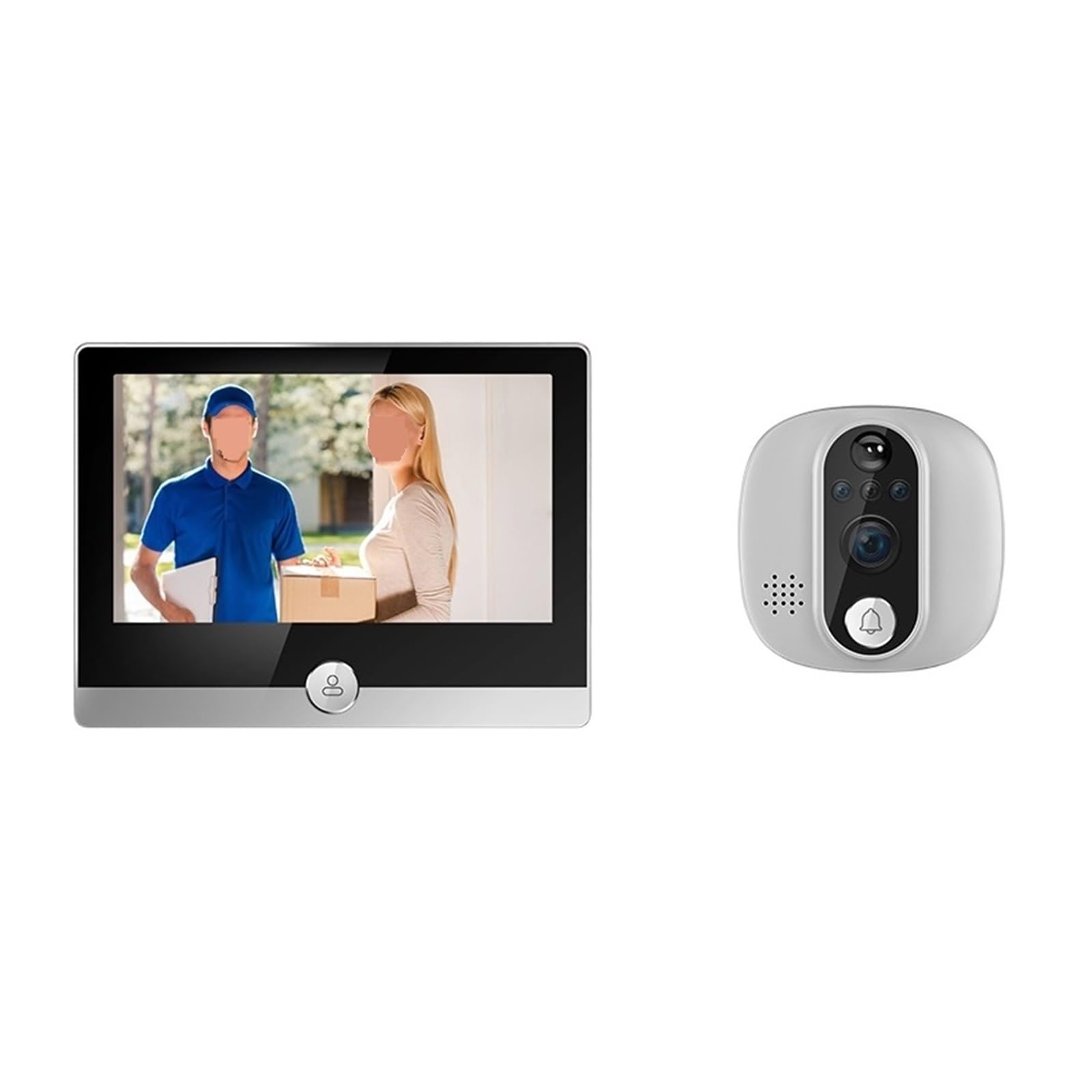 Visionneuse de porte vidéo WiFi 4.3" pour identifier vos visiteurs sans danger