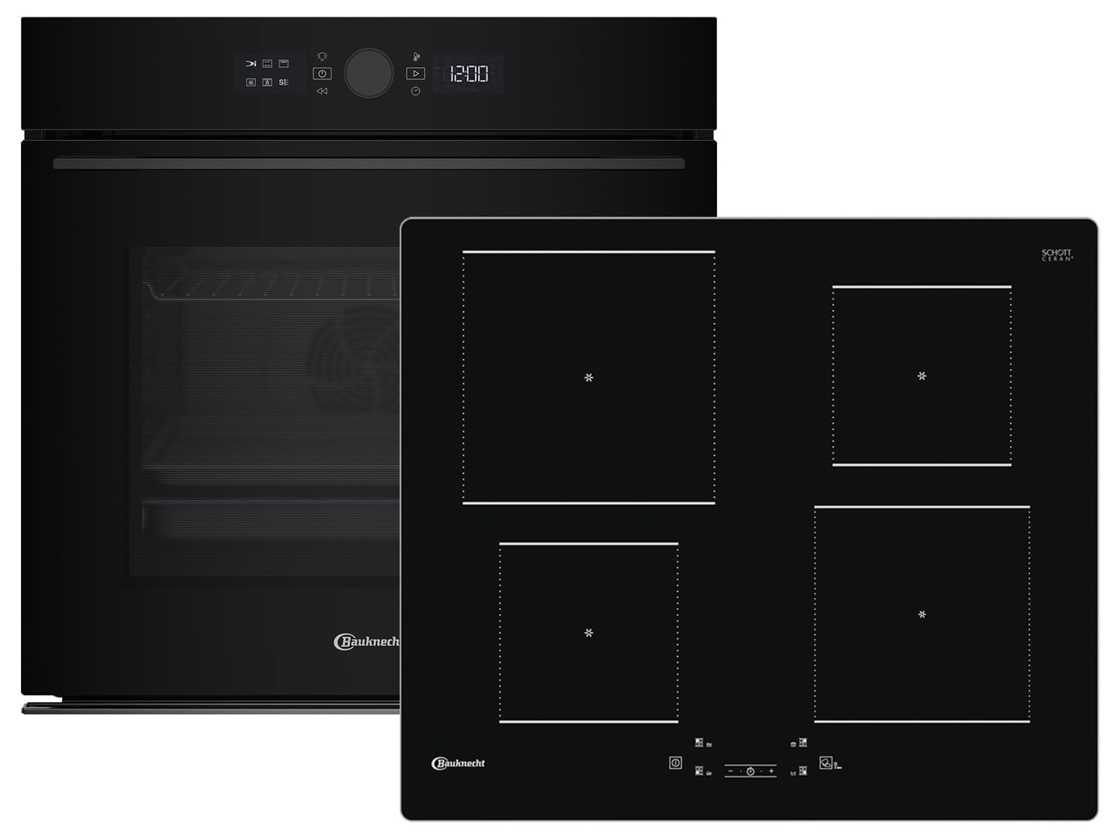 Bauknecht BAKO HYDRO Set Backofen BBI5S8HM1SK + Induktionskochfeld BQ 5160S AL